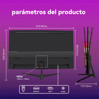 Moniteur de jeu R&E 27 pouces 240 Hz 1080p IPS 120% SRGB 1 ms de temps de réponse, sans cadre sur 3 côtés, anti-lumière bleue, support personnalisé, 300 cd/m²