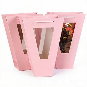 Personalized Creative Portable Bouquet <b>Paper</b> Bag | Custom Florist Gift Packing Carrier - Product Image 3