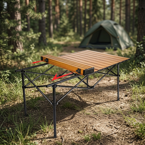 Portable Foldable Metal Camping <b>Table</b> Lightweight Outdoor Picnic <b>Table</b> Carry Bag Compact Hiking Beach <b>BBQ</b> Hotel Park Travel - Product Image 3