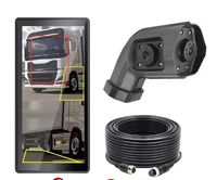 Moniteur Tactile d'Usine 10,36 Pouces Système de Sécurité Panoramique à 360° pour Camion avec Enregistreur DVR Caméra AHD 4 Canaux 1080P pour Côté Gauche