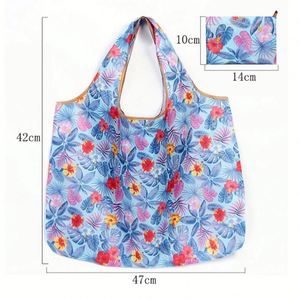 Sac de courses pliable en polyester lavable, écologique, mignon, à motif de dessin animé - Product Image 3