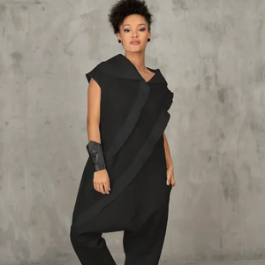 Mono de lino y algodón 100% para mujer, nuevo diseño africano, vestido largo con cinturón medio, la mejor calidad para el verano - Product Image 1