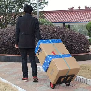 Small <b>Trolley</b> Folding Household Carrying Trailer Shopping Grocery Stall Light Portable Luggage HKBG-trolly-2 Folding <b>Trolley</b> HKB - Product Image 3
