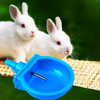 Abreuvoir automatique pour lapins Leader LZRD-01 bleu avec débit de 0,3 à 0,8 L/min pour lapins, chiens et chats - Nouveau plastique