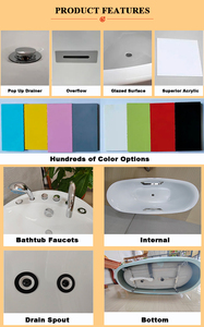Baignoire ronde moderne en acrylique avec massage par remous, couleur or, autoportante, pour <span class=keywords><strong>spa</strong></span> intérieur - Product Image 6