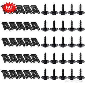 50 Pcs M4.2 Universal <span class=keywords><strong>Fender</strong></span> Liner Schraube U-Mutter-Kit Motor Splash Shield Sechs kant schraube U-Clips Kfz-Karosserie schrauben Clips - Product Image 4
