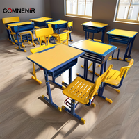 Chaise de bureau d'école en métal pour enfants au design moderne à hauteur réglable mobilier d'activités préscolaires collaboratives pour ateliers