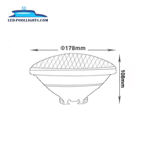 Lumière LED pour piscine 24W RGBW PAR56, ampoules IP68 étanches, 12V, encastrées, RGB, télécommande, éclairage sous-marin avec corps en verre