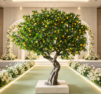 Arbre d'oranger artificiel, taille personnalisable, plante à fruits artificiels réalistes pour la décoration de la maison, du bureau, de l'hôtel, du balcon, de mariage