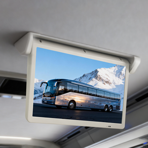จอภาพติดหลังคารถยนต์แบบพับเก็บได้ ขนาด 22 นิ้ว รุ่นใหม่ ขายดี พร้อมระบบ FM HD สำหรับโฆษณาบนรถบัส รถโค้ช และรถไฟ - Product Image 1