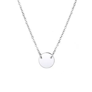 Collar Gargantilla Coreano EManco para Mujer, Simple, de Acero Inoxidable, con Colgante Geométrico Brillante y Letras WISH - Product Image 6