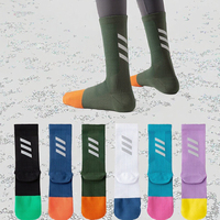 Chaussettes de cyclisme professionnelles Mingrenmingjia pour jeunes, tricotées, à compression, réfléchissantes, antidérapantes, à séchage rapide et absorbant la transpiration