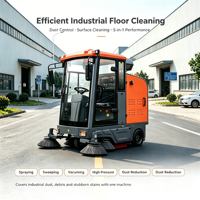 Nouvelle conception de balayeuse de voirie électrique autoportée, robot industriel de nettoyage et d'aspiration des asphaltes avec brosse, machine de balayage de sol