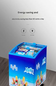 Congelador Horizontal con Puerta de Vidrio para Supermercados Pequeños, para Almacenar Helados, Agua, Bebidas, Cerveza, Alimentos, etc. - Product Image 2