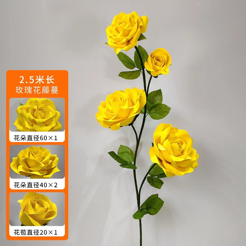 Arrangement de vigne de roses jaunes 2,5M (hors base)