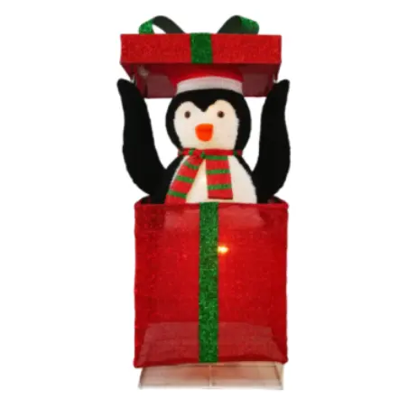 Kain LED Penguin lucu untuk dekorasi Natal dalam dan luar ruangan