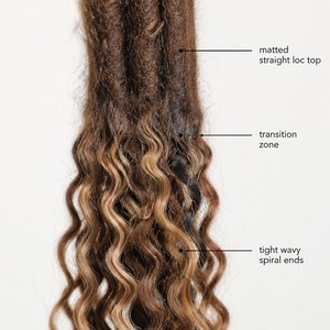 Extensions de dreadlocks bohèmes en fibre synthétique haute température, bouclées aux extrémités, par brin, plusieurs couleurs mélangées, pour femmes - Product Image 2