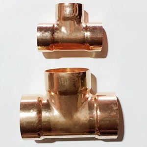 Copper Tee Fittings 6mm-76mm <b>Socket</b> Type Pure Copper Pipe Joint Angular Connection - Product Image 1