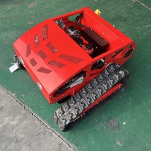 Industrial <b>Gasoline</b> Remote Control Lawnmower 550mm with Tracks High Torque 60L Grass Box for Bank Roadside & Rough Grass Mowing - Product Image 1