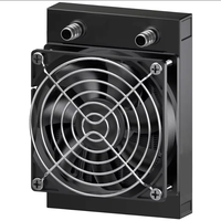 Radiateur CPU OCOCOO 120mm avec 12 tuyaux et refroidissement par eau 240mm Interface d'alimentation 3PIN et ventilateur à roulement à billes noir 3D boîtier PC en boîte