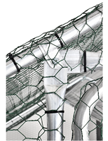 Vente en gros poulailler de haute qualité avec parasol, 4x3x2m cage pour animaux de compagnie de poulailler facile à assembler