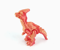 Figura de Acción de Dinosaurio Articulado Impreso en 3D Fierce Guanlong, Modelo de Animal Prehistórico Metálico de PLA de Seda, Juguete Personalizado al por Mayor