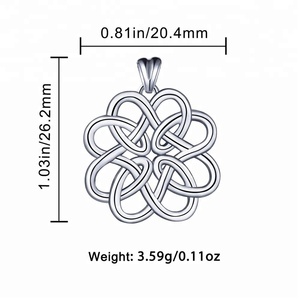 Venta de fábrica de <span class=keywords><strong>la</strong></span> joyería de <span class=keywords><strong>la</strong></span> plata esterlina 925 celta irlandés nudo colgante collar - Product Image 6