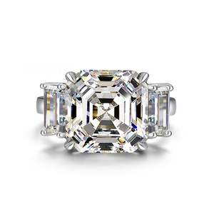 Anillo de Plata de Ley S925 con Rodio y Circonita, para Compromiso, Boda, Fiesta, Moda, Clásico, Lujoso, de Alta Gama, para Mujer, Venta al por Mayor - Product Image 1