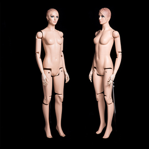 FM01WEG Mannequin féminin articulé intégral avec articulations mobiles, modèle de tête abstraite en forme <span class=keywords><strong>d</strong></span>'œuf poseable pour vitrine de boutique - Product Image 4