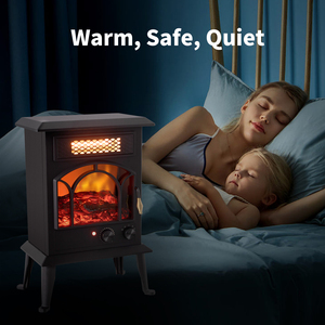 Estufa Eléctrica Portátil Independiente de 1500W para el Hogar, con Efecto de Llama de Fuego, Simulando Leña - Product Image 6