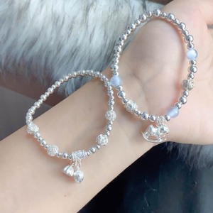 999 Pure Silver Flower <b>Beaded</b> <b>Bracelet</b> For Women Everyday Wear Jewelry 10g Shenzhen Made - Product Image 3