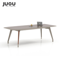 Vente directe d'usine, table de conférence en bois élégante et contemporaine, table de réunion pour réunions, négociations, mobilier de bureau
