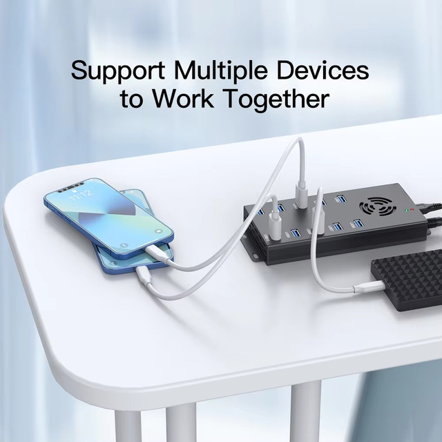 A-423 Sipolar Industrial USB 3.0 10-Port Hub with Charging & Data Transfer Portable Charging Station in Stock