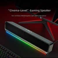 Penguat Suara BS286 untuk Speaker Strip Panjang Sistem Audio Desktop Dual-Horn Subwoofer Nirkabel Berdaya Tinggi RGB