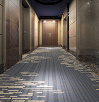 Tapis en polypropylène commerciaux pour salles de billard et couloirs d'hôtels, style européen, motif floral, adaptés à la maison