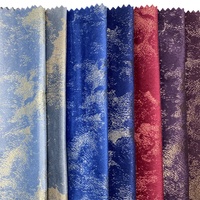 Tissu de luxe imprimé velours bronzé 100% polyester tricoté épais respirant uni pour housse de canapé, rideau, tapisserie et jouets