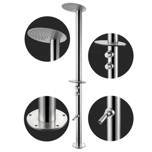 Hot Sale Bathroom Shower <b>Set</b> Nickel Stainless Steel Faucets Rain <b>Spray</b> Ceramic Modern Design Dual Handle HD-009-25 Stainless - Product Image 2