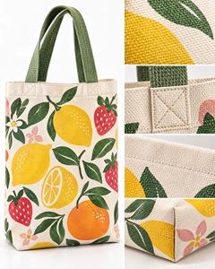 Sacs fourre-tout en toile de coton en gros à prix abordable, sacs de shopping promotionnels de qualité supérieure avec logo personnalisé imprimé pour femmes - Product Image 2