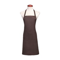 Tablier publicitaire personnalisé avec logo, sangle de cou, cadeau promotionnel pour la restauration, uniforme de cuisine, tissu en velours pêche, polyester