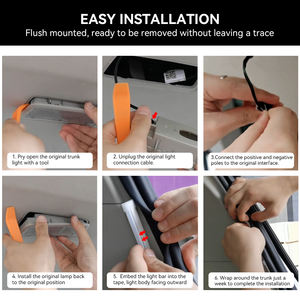 Bande lumineuse LED RGB flexible étanche IP67 de 2,5 m et 3,5 m pour l'ambiance des voitures et camions, 12 V, garantie 2 ans, vente en gros - Product Image 6