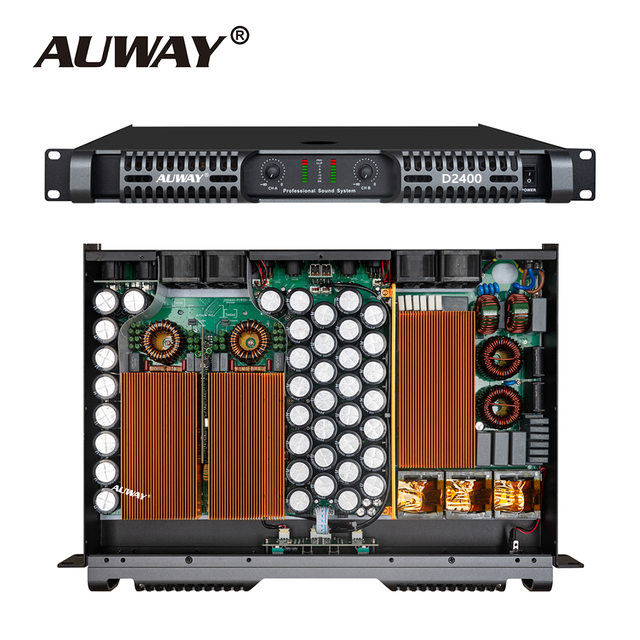 D2400 Digital Amplifier 2x2400W Linear Subwoofers Dual 18 Inch Subwoofer Line Array System Convenient Carry