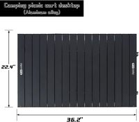Table pliante d'extérieur Whitsunday en aluminium (noir carbone, rectangulaire, standard, 29x16,8x19 pouces, capacité de 9 lb), toutes saisons