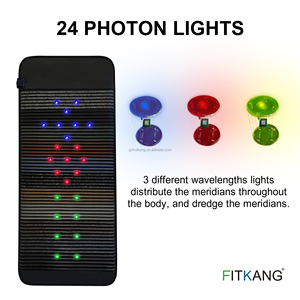 Fitkang Oem Custom logo Infrared Pemf Therapy <strong>Mat</strong> Crystal <strong>Massage</strong> Mattress Full Body Photon Light Pemf <strong>Mat</strong> with Copper Coil - Product Image 2