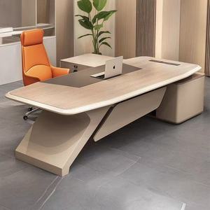 Ensemble de mobilier de bureau de direction, bureau de patron moderne minimaliste complet, ensemble chaise, luxe léger, en stock, livraison rapide - Product Image 3