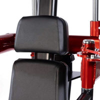 Machine Smith à charge par plaques avec rail guidé et siège réglable pour la musculation des dorsaux en position assise, usage commercial en salle de sport