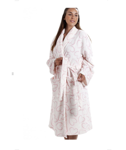 Unisex Plush Soft Fleece Bathrobe Long Knee-Length Winter Nightgown Housecoat Sleepwear For Couples-Factory Direct