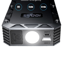 Démarreur de voiture portable 45W Puissance totale 1000A Courant de pointe Alimentation de secours Batterie au lithium Lumière LED Écran numérique