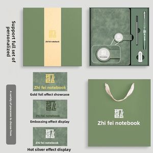 Set de Regalo de Cuaderno de Negocios A5, Personalizable, con Cubierta de Cuero Suave, Impresión de Logotipo, Estilo Moderno y Tendencia Nacional - Product Image 2