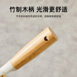 Bamboo Handle Mini Broom And Dustpan Set Small For Crevice Floor <b>Sofa</b> Tabletop Cleaning PP <b>Material</b> - Product Image 3