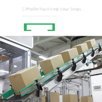 Bande de guidage linéaire en UHMW-PE/Nylon de 300 mm avec service de moulage par injection et de découpe